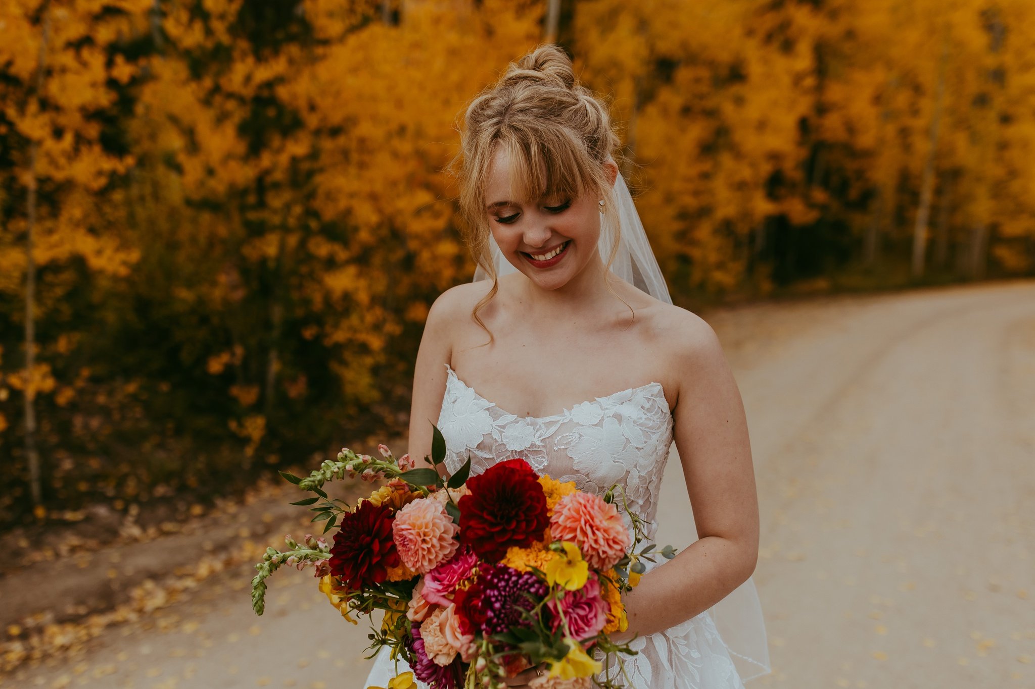 Fall Elopement in an Aspen Grove in Winter Park, Colorado