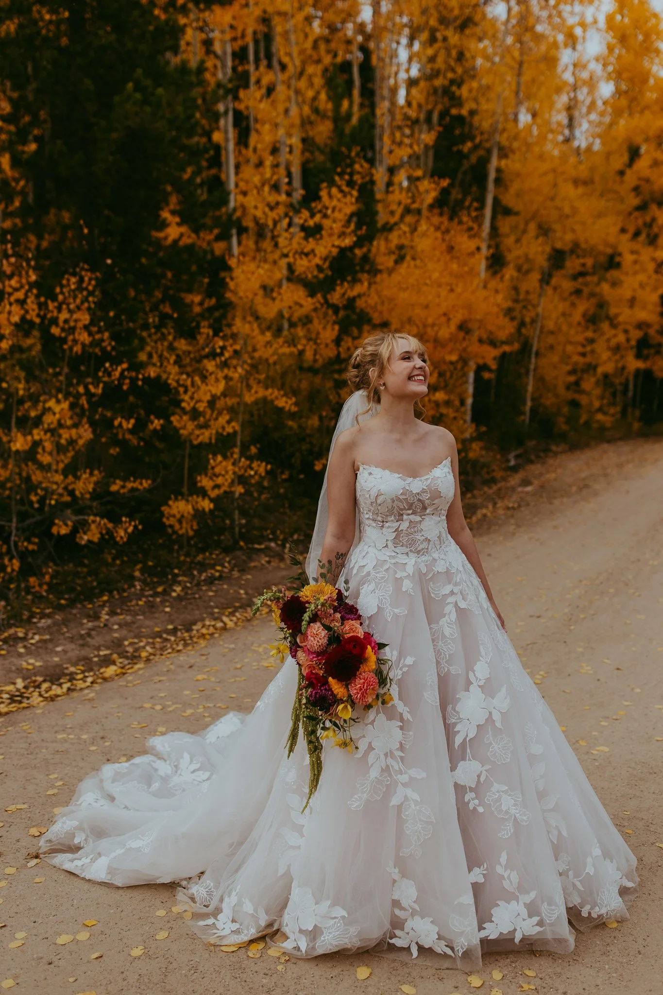 Fall Elopement in an Aspen Grove in Winter Park, Colorado