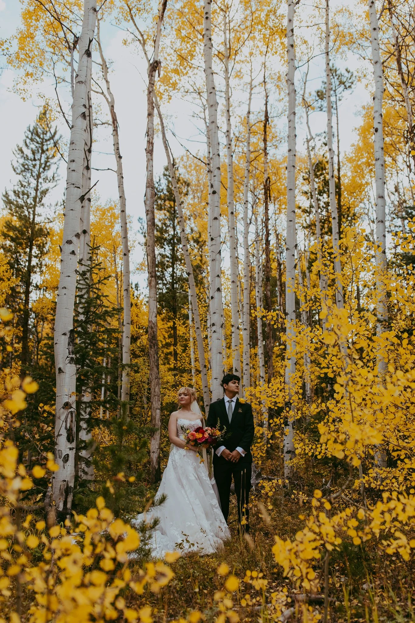 Fall Elopement in an Aspen Grove in Winter Park, Colorado
