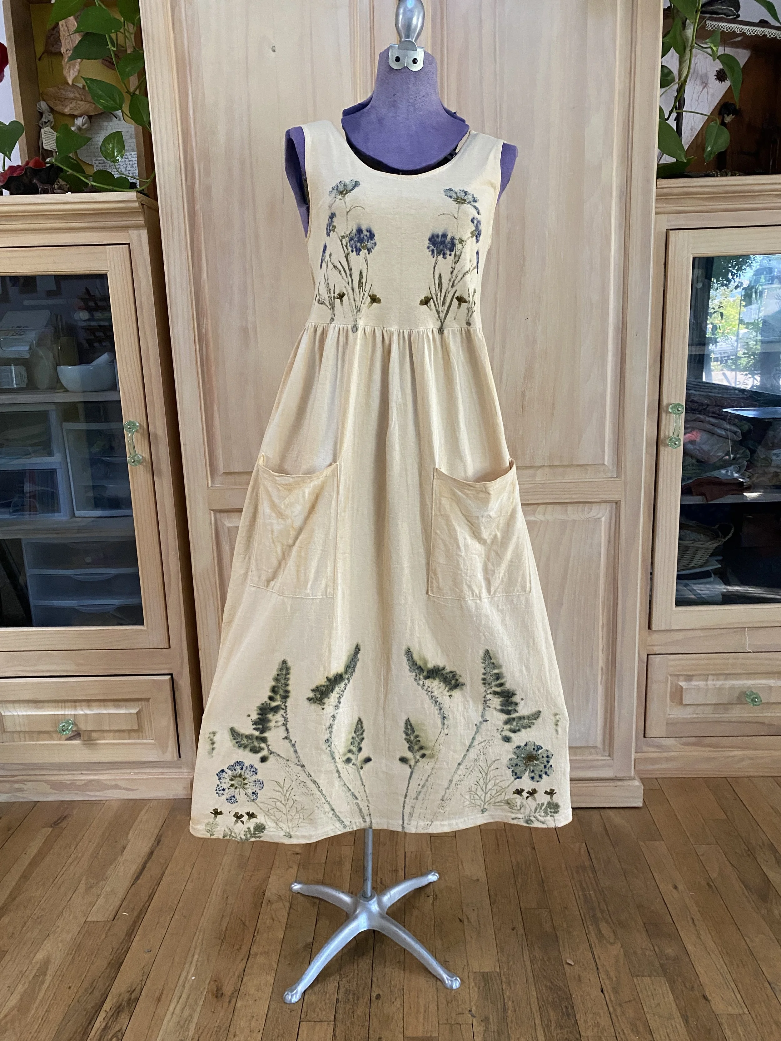 Custom Botanically Printed Field & Farm Dress