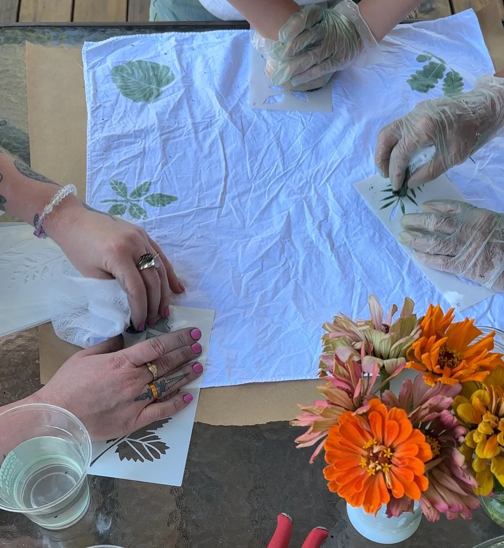 Stenciling with Fresh Indigo