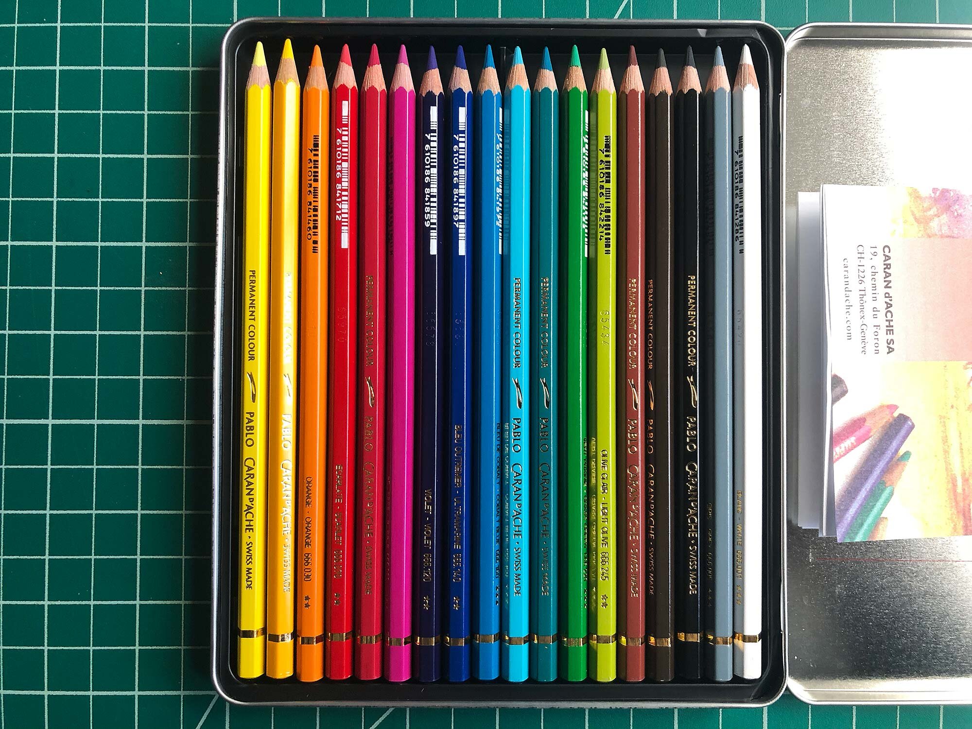 Caran D'Ache Pablo Colored Pencils 18 Count Tin