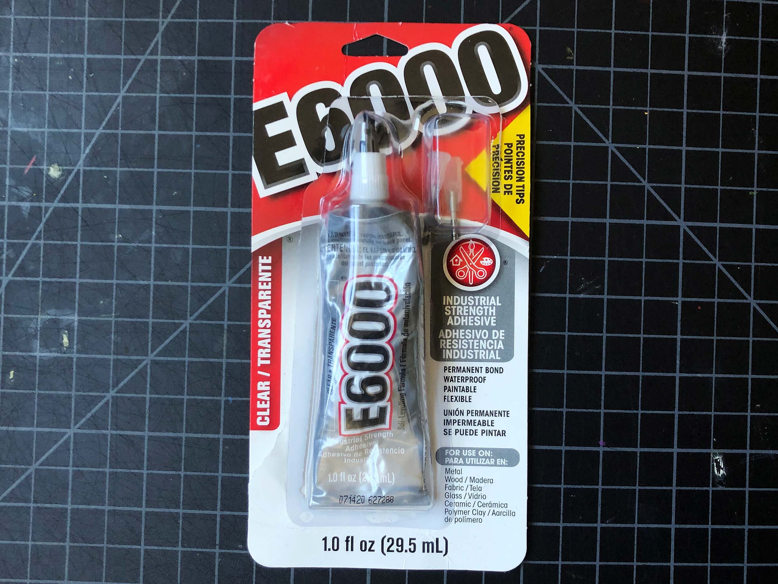 E6000 Adhesive, Industrial Strength Glue, 2 Ounce Tube, White