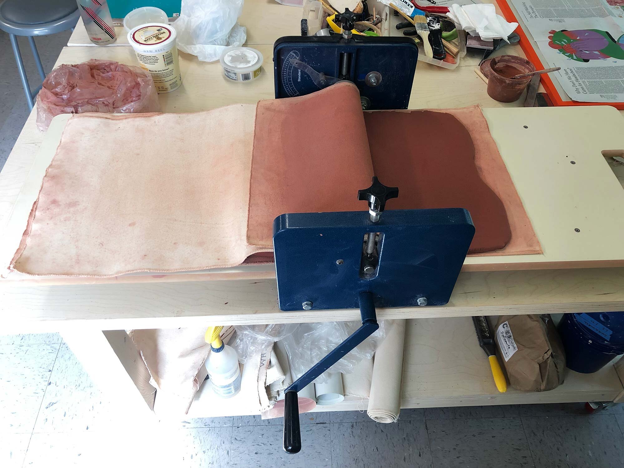 Slab roller makes perfect slabs easily and quickly. – Pottery Clay