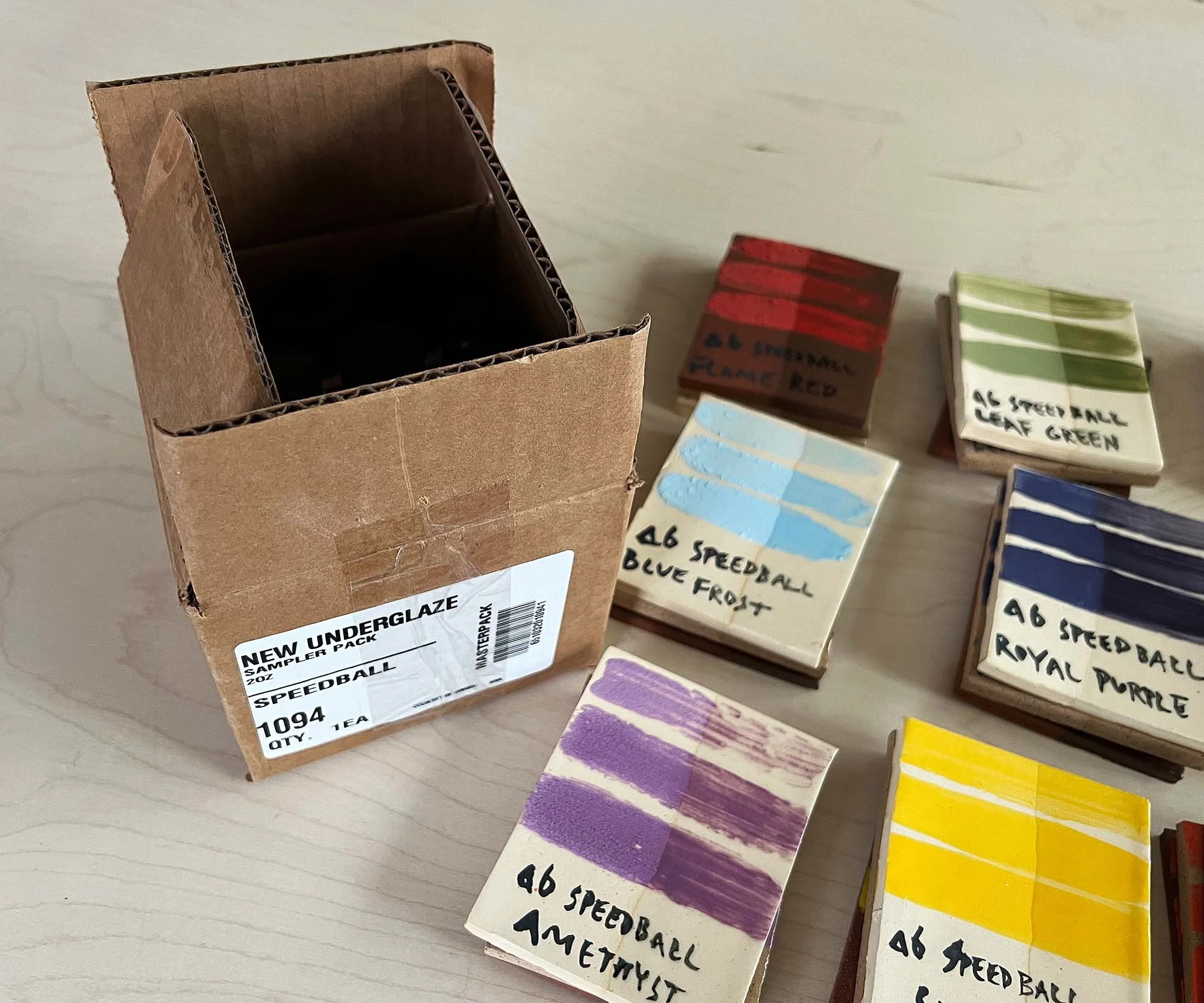 Speedball Underglaze Cone 6 Test Tiles — The Studio Manager