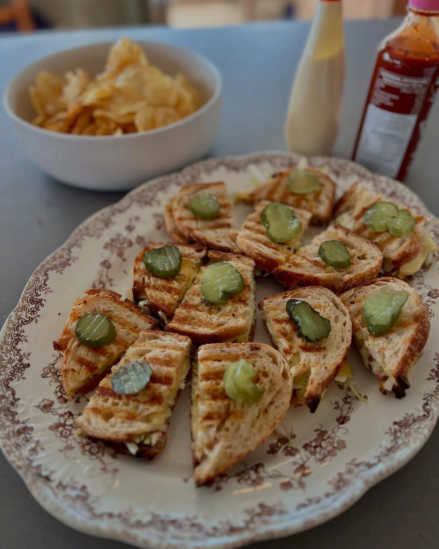 Reuben sourdough sanga anyone? So good.
.
.
.
#sourdough #reuben #realbread #baking #foodie