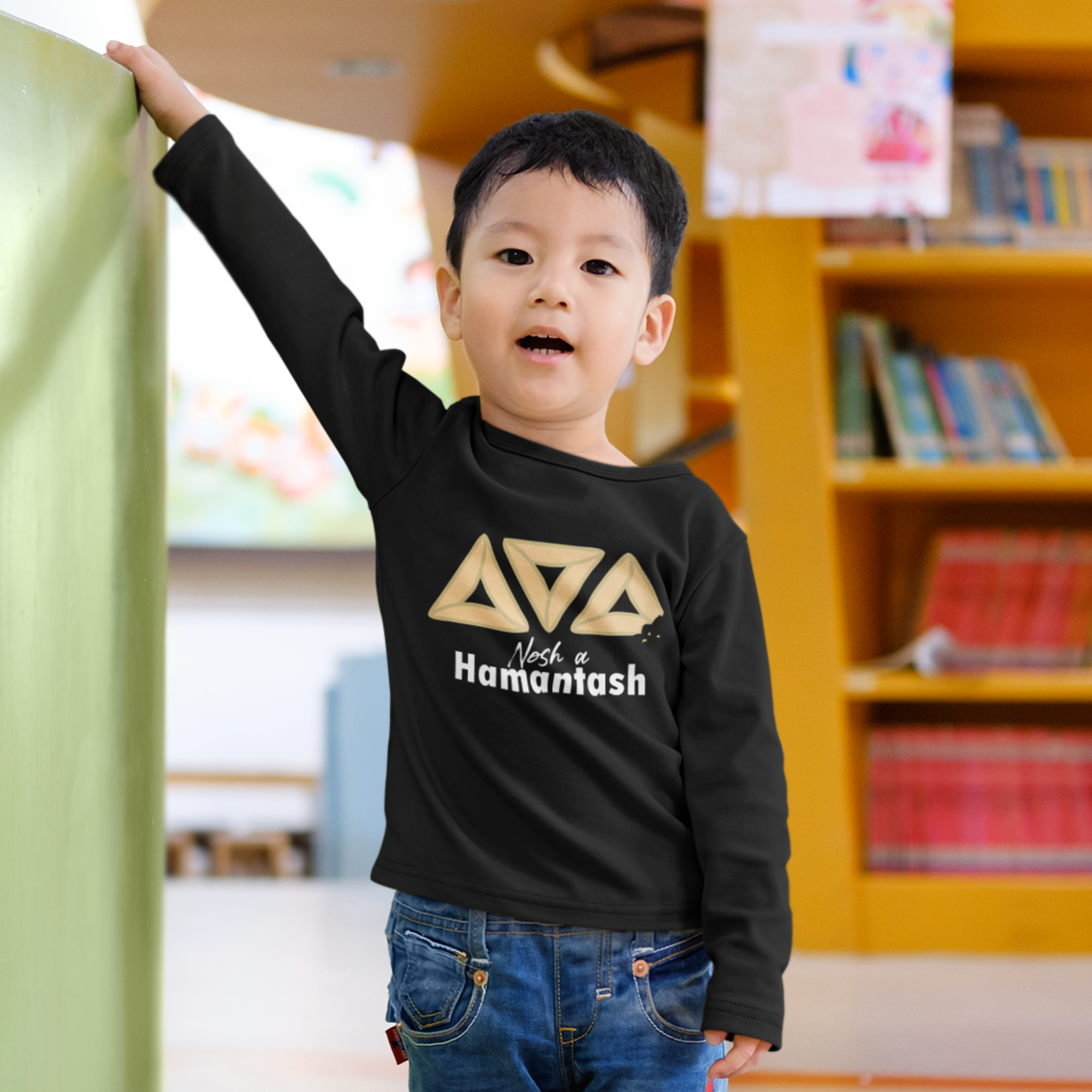 Nosh a Hamentash Toddler Long Sleeve Tee