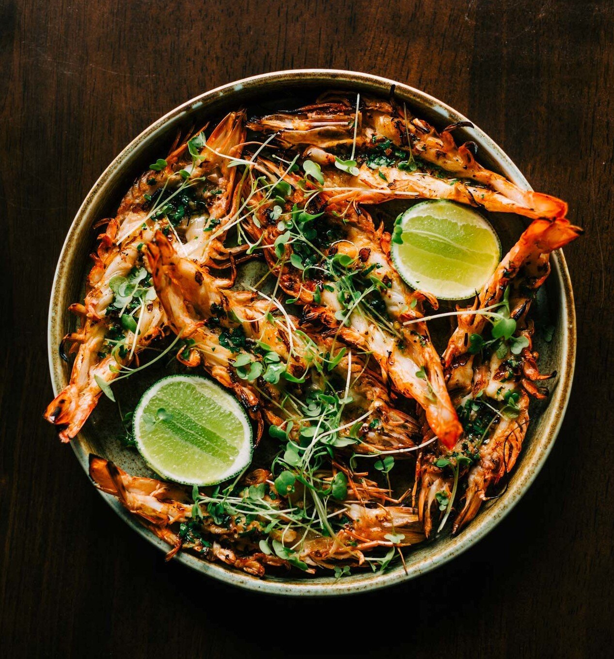 Split Prawns with Garlic, Dashi, Chilli & Lime Butter — Luke Mangan ...