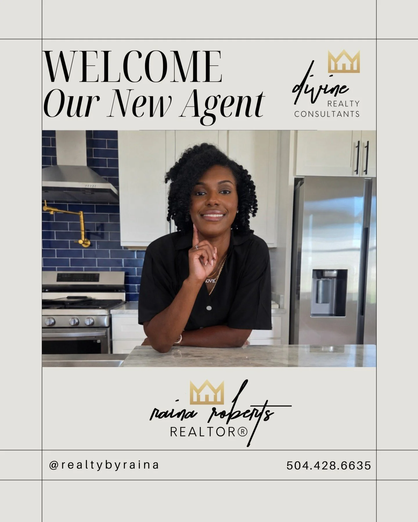 Please help us welcome REALTOR&reg; Raina Roberts to the Divine Realty Consultants family! 

Raina is officially accepting clients for buying, selling, leasing, and investing throughout the Greater New Orleans area.

As a proud New Orleans native, Ra