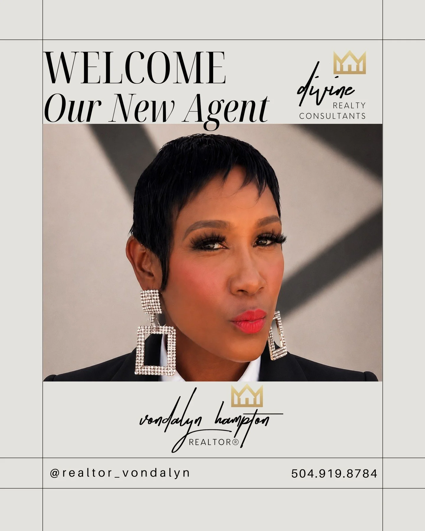 🏡✨ Welcome to Divine Realty Consultants, Vondalyn Hampton, REALTOR&reg;! ✨🏡

A proud New Orleans native and newly licensed real estate agent, Vondalyn is passionate about helping individuals and families achieve homeownership, financial freedom, an