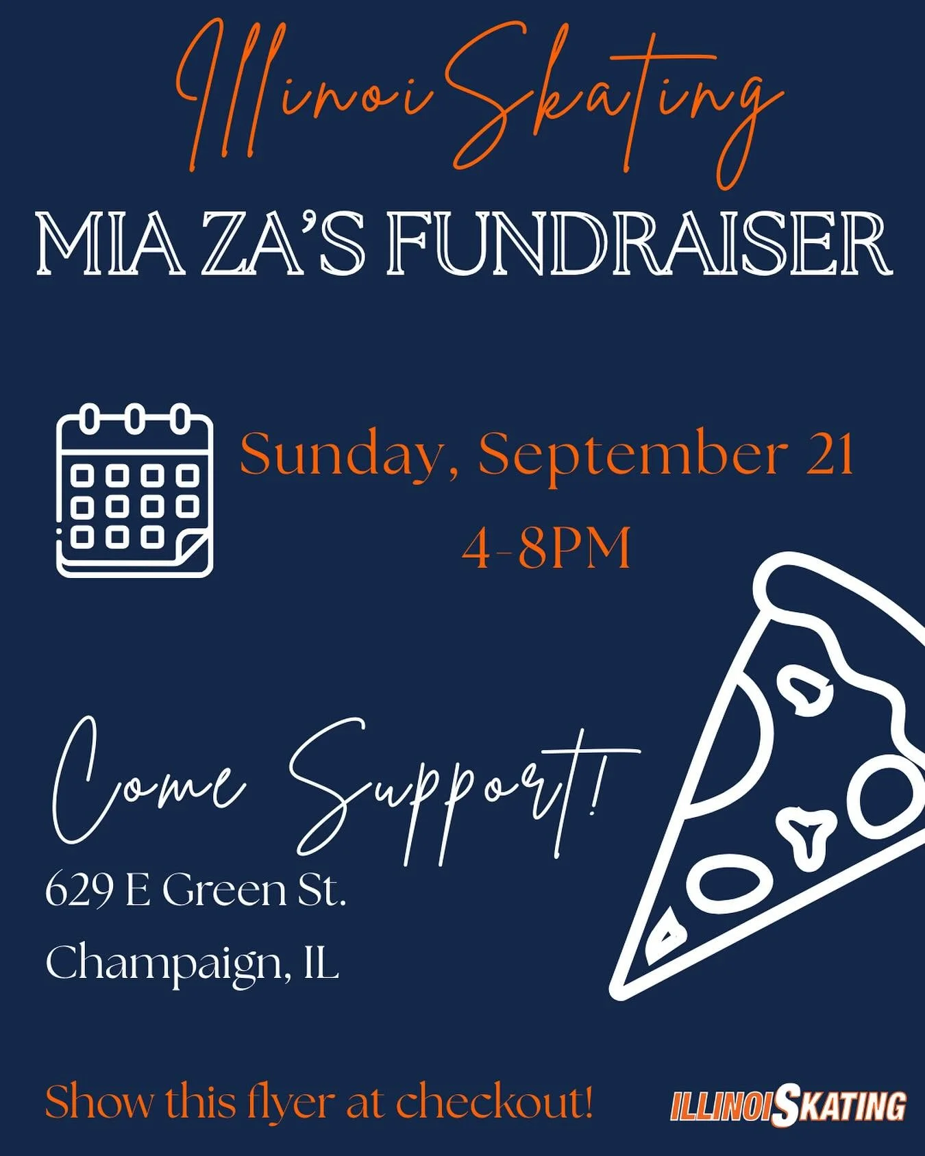 Join us at Mia Za&rsquo;s this Sunday, September 21 from 4-8 for another fundraiser ‼️‼️🍕