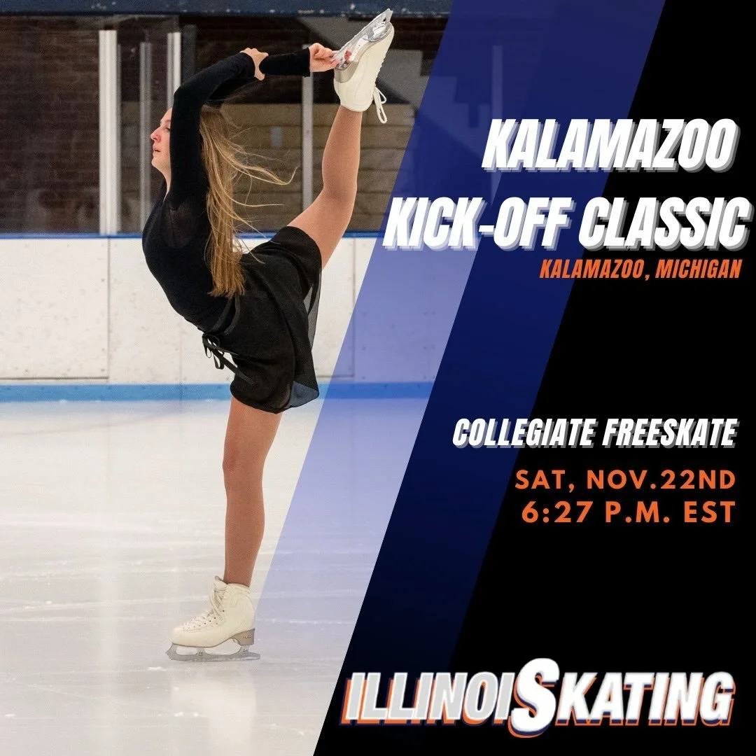 COMP DAY‼️‼️ Make sure to watch us skate at 6:27 P.M. EST!! Link to the live stream will be on our story ⛸️🧡💙