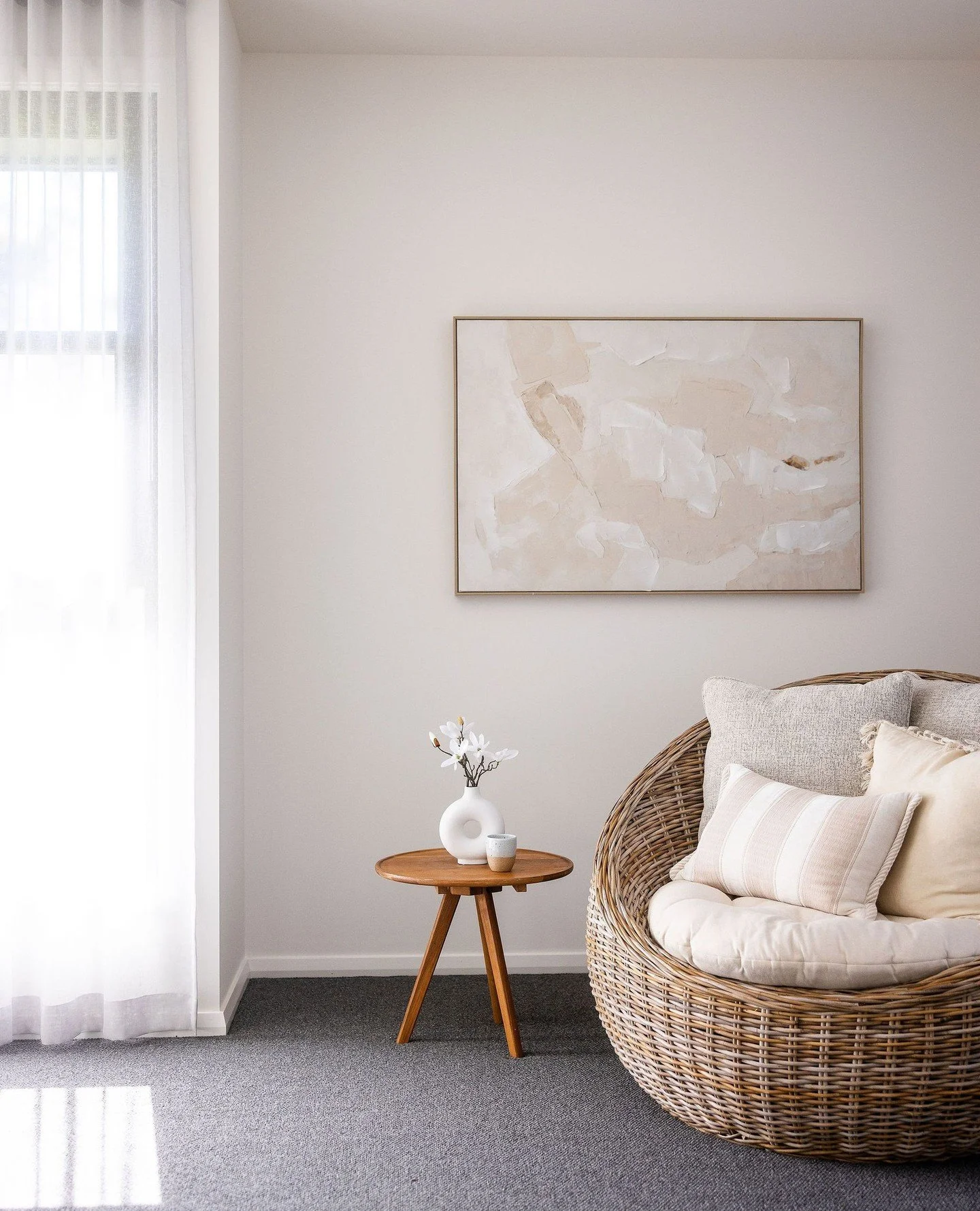 A BEDROOM SHOULD MAKE YOU WANT TO STAY A LITTLE LONGER.⁠
⁠
Luxury isn't about filling a room with expensive furniture.⁠
⁠
It's about creating a feeling.⁠
⁠
Soft textures.⁠
⁠
Warm timber.⁠
⁠
Layered bedding.⁠
⁠
A comfortable chair.⁠
⁠
Natural light.⁠
