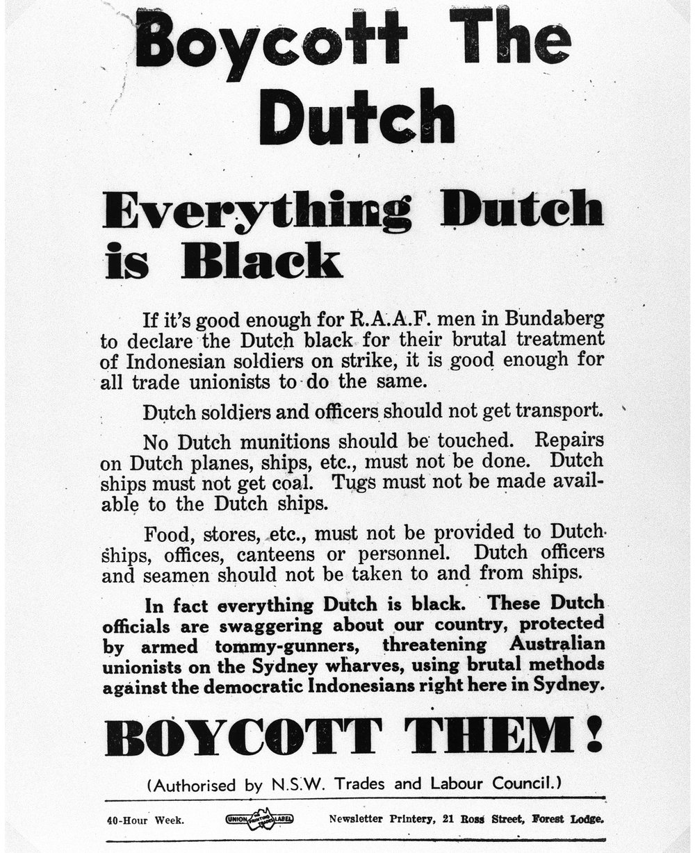 “Boycott the Dutch: Everything Dutch is Black!” 