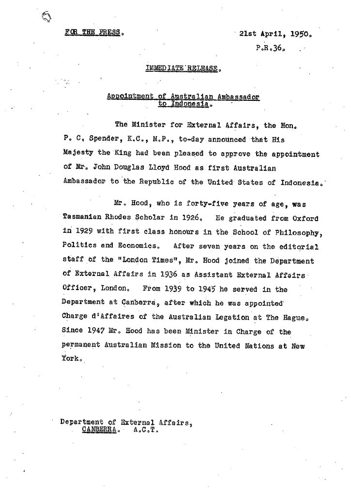 Press Release - Appointment of Australian Ambassador to Indonesia - 21 April 1950.jpg