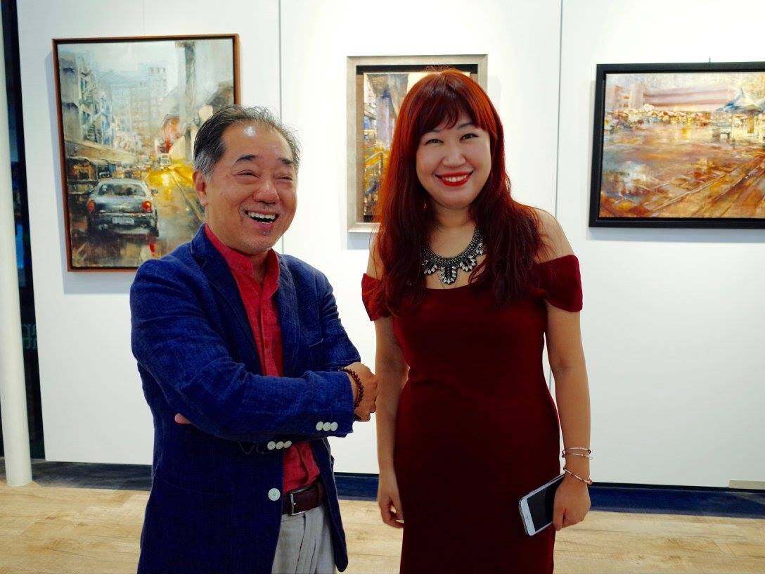  Ms Danya Yu and Mr Terence during Danya’s solo exhibition in 2017 