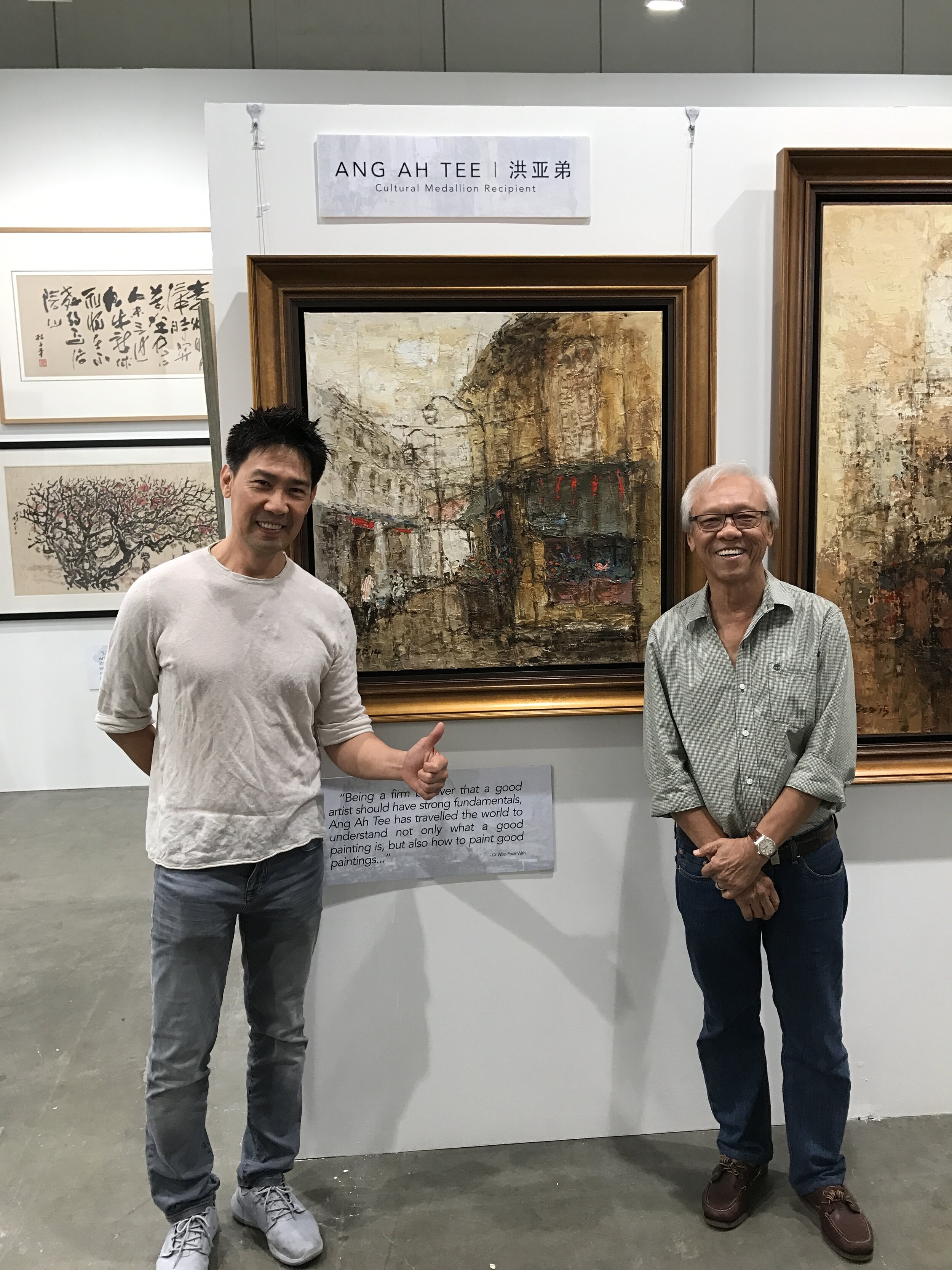  Ang Ah Tee and his paintings at Art Stage Singapore  