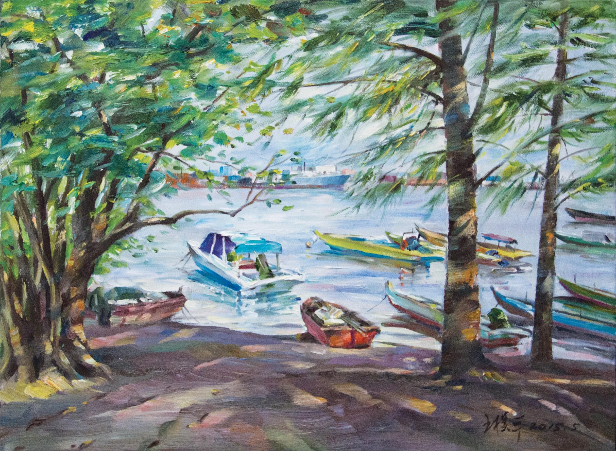 Wang Mo Ping_Placid Bay宁静的海湾oil on canvas_54x73cm_2015_IMG_4431web.jpg