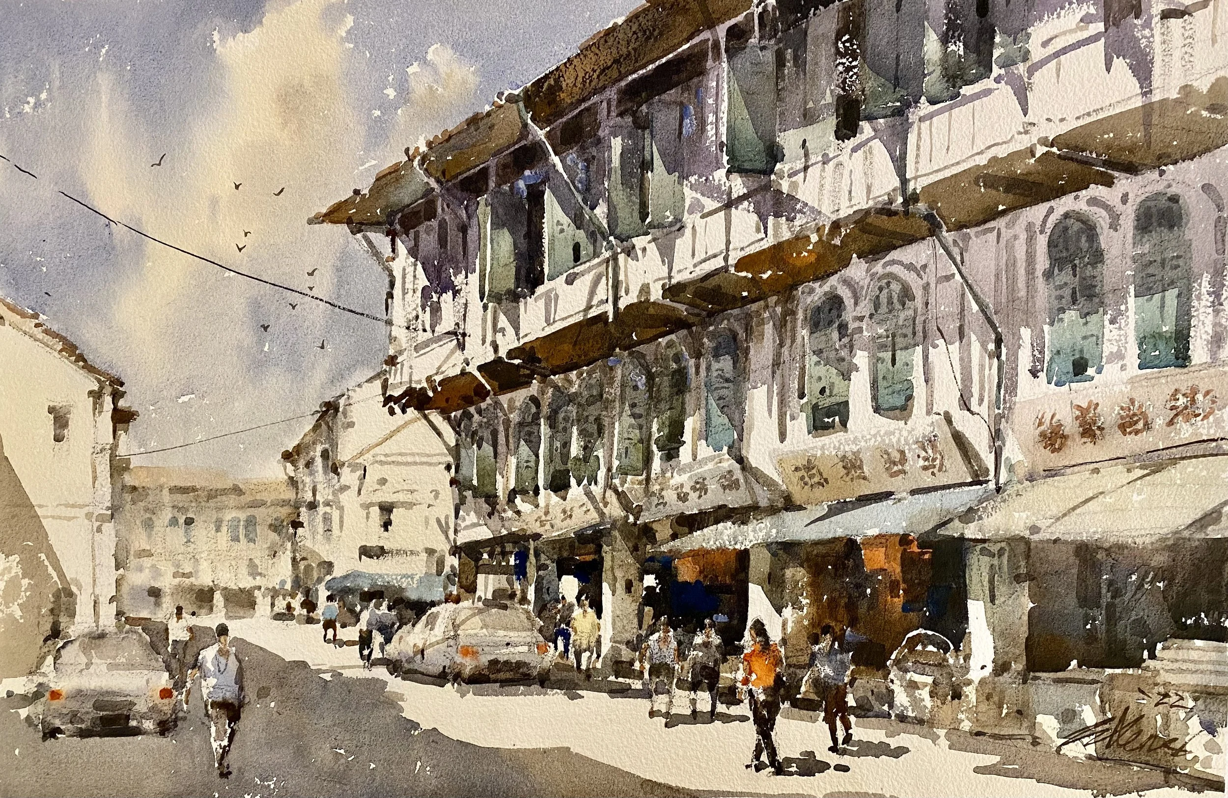 Ong Kim Seng_Chinatown Singapore_38x56cm_Watercolour on paper_2022.jpg