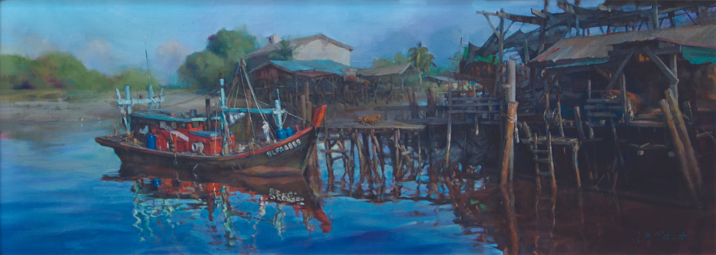 Wang Fei_Sekinchan_Oil on canvas_36x100cm_2016.jpg