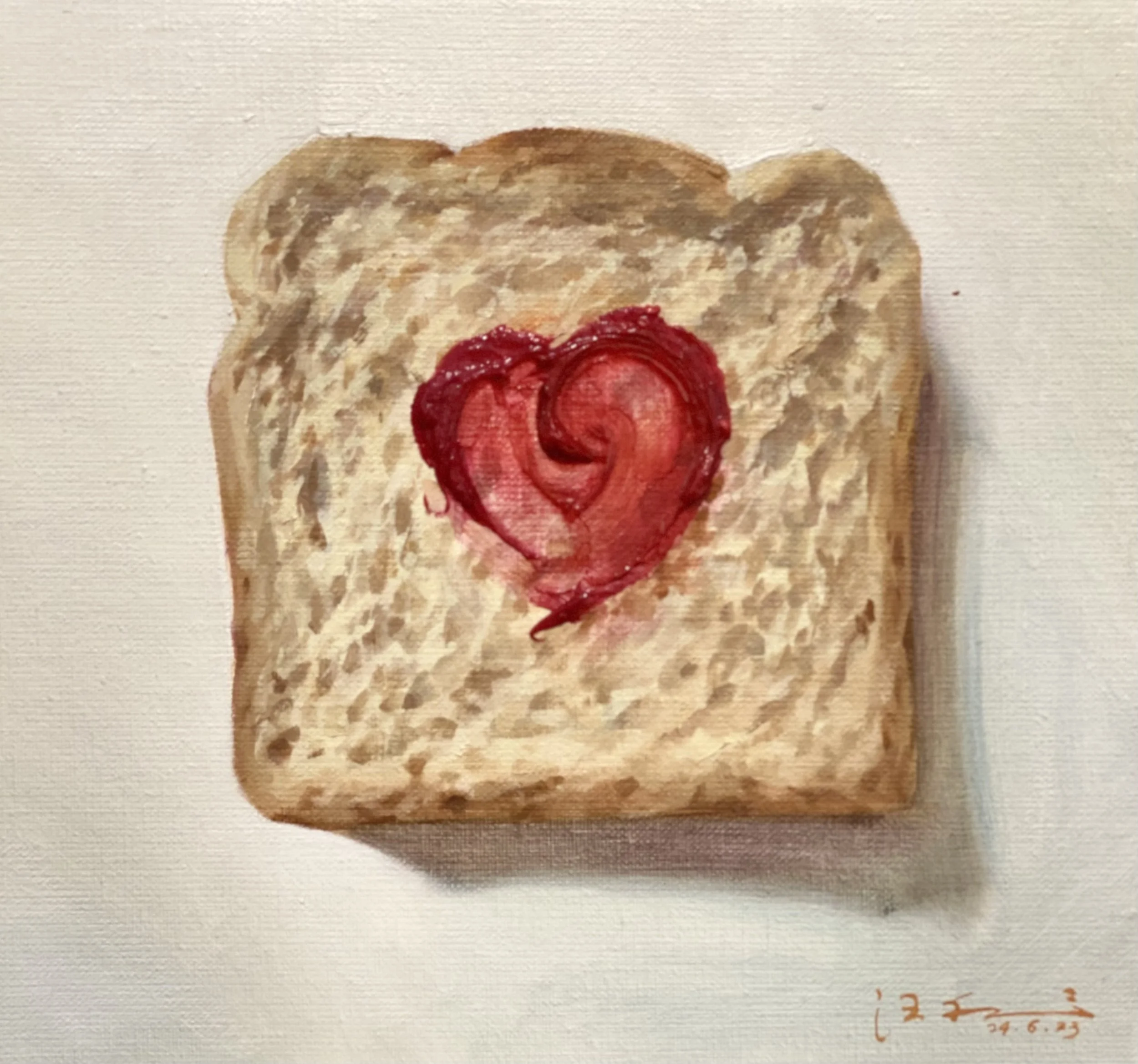 Wang Fei_Full of love_Oil on canvas_23x23cm.jpg