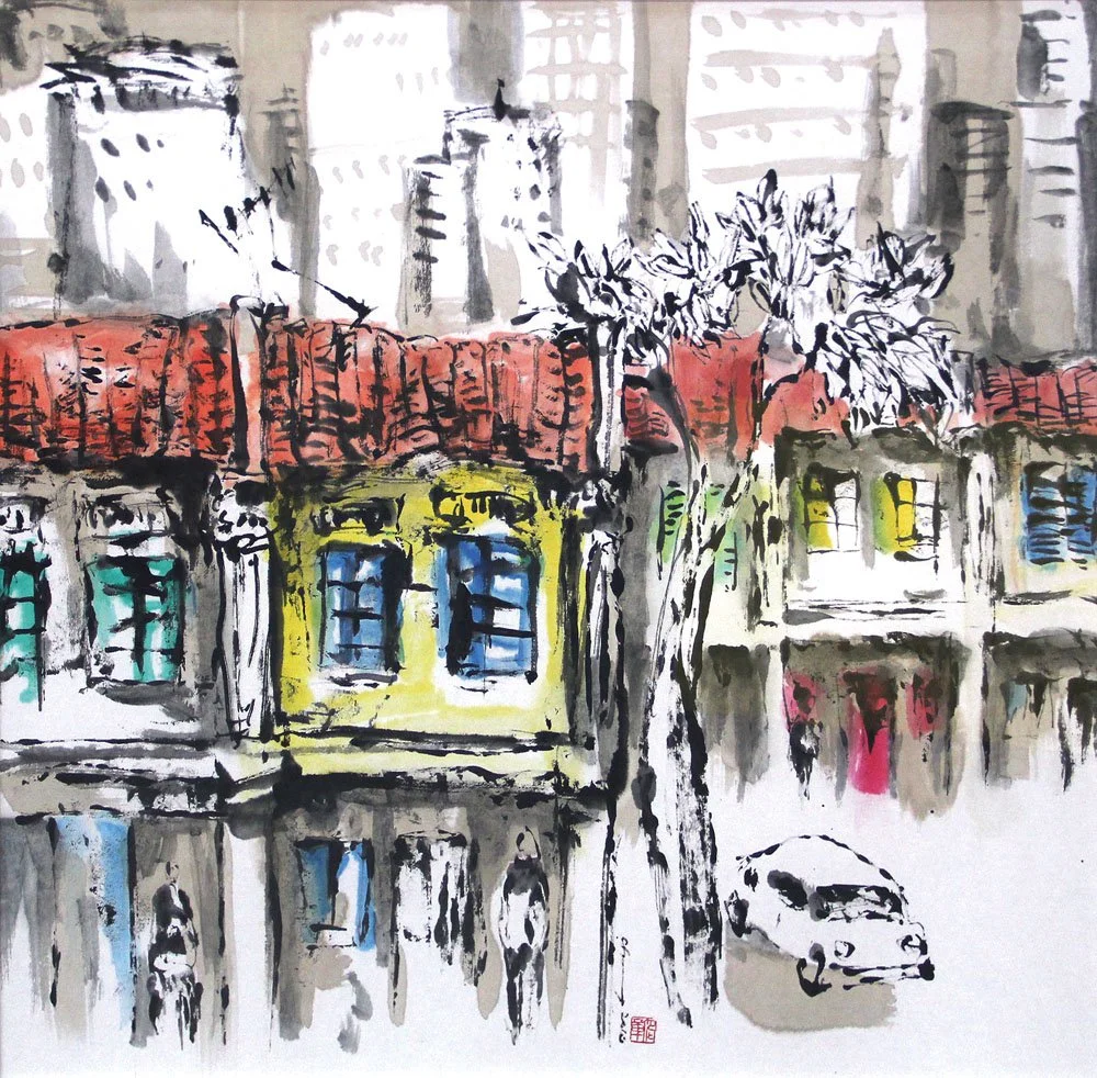 Ling Yang Chang_Along the Streets_68x68cm.jpg