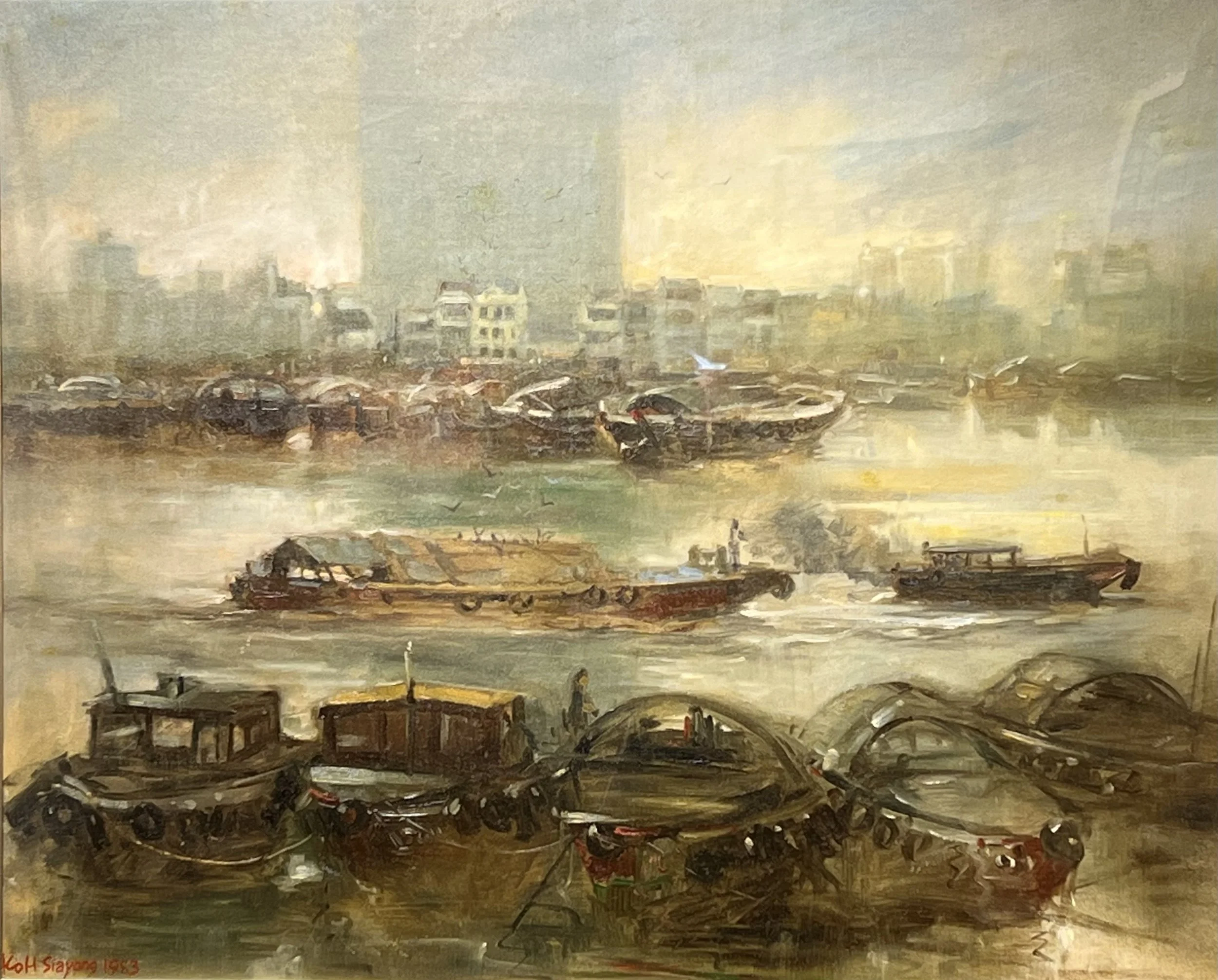 Rain in Boat Quay by Koeh Sia Yong
