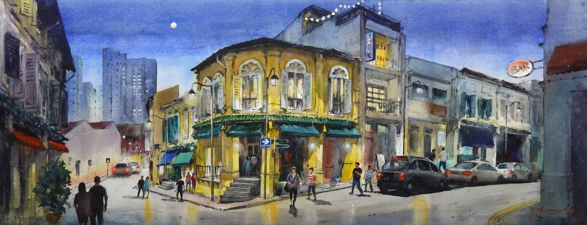 Club Street Night Scene_50x130cm_2024.JPG