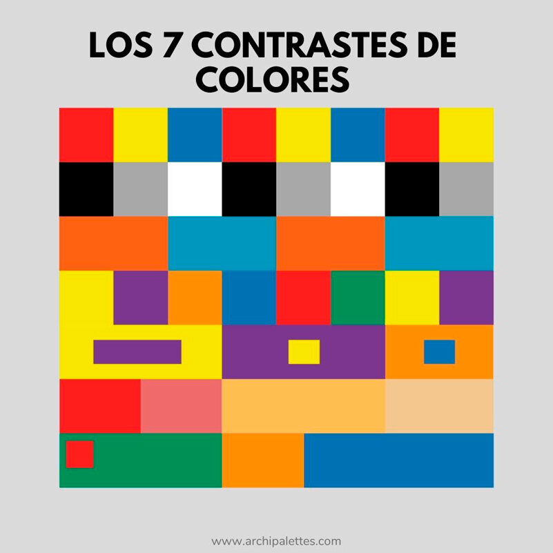 Los 7 contrastes de colores que existen