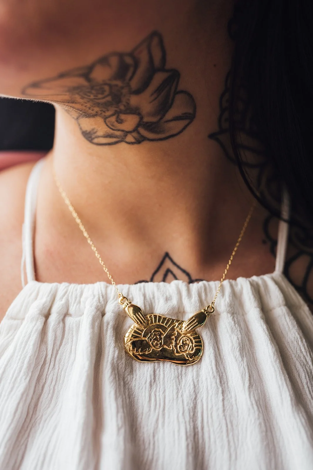 Unique Cherub Statement Necklace