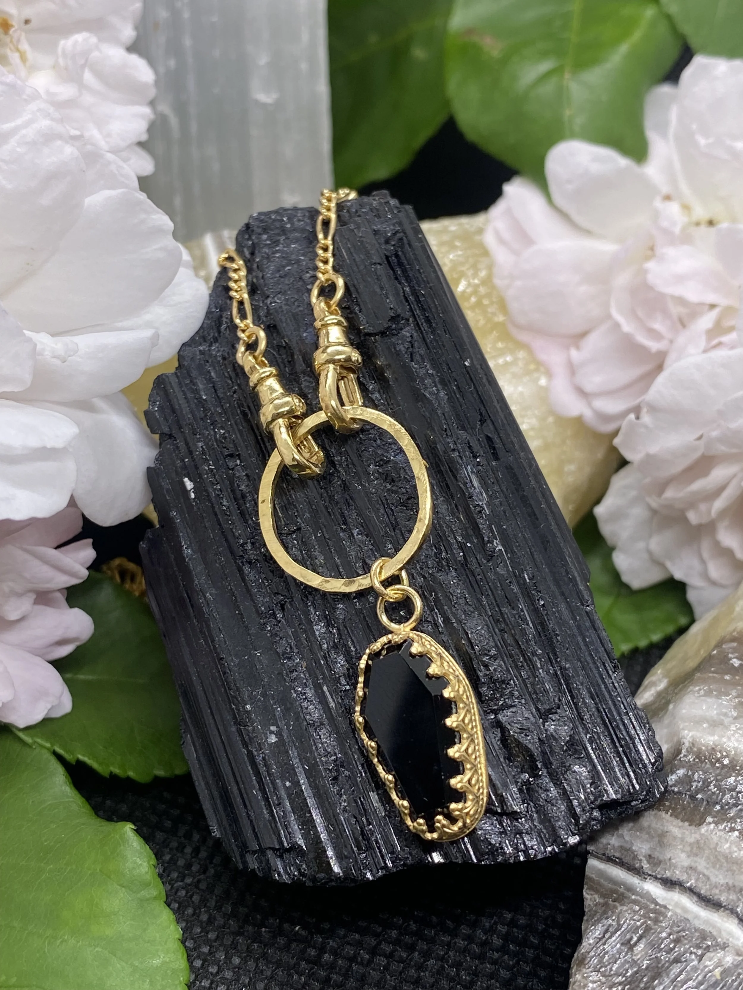 Onyx Bardo Necklace Gold Vermeil