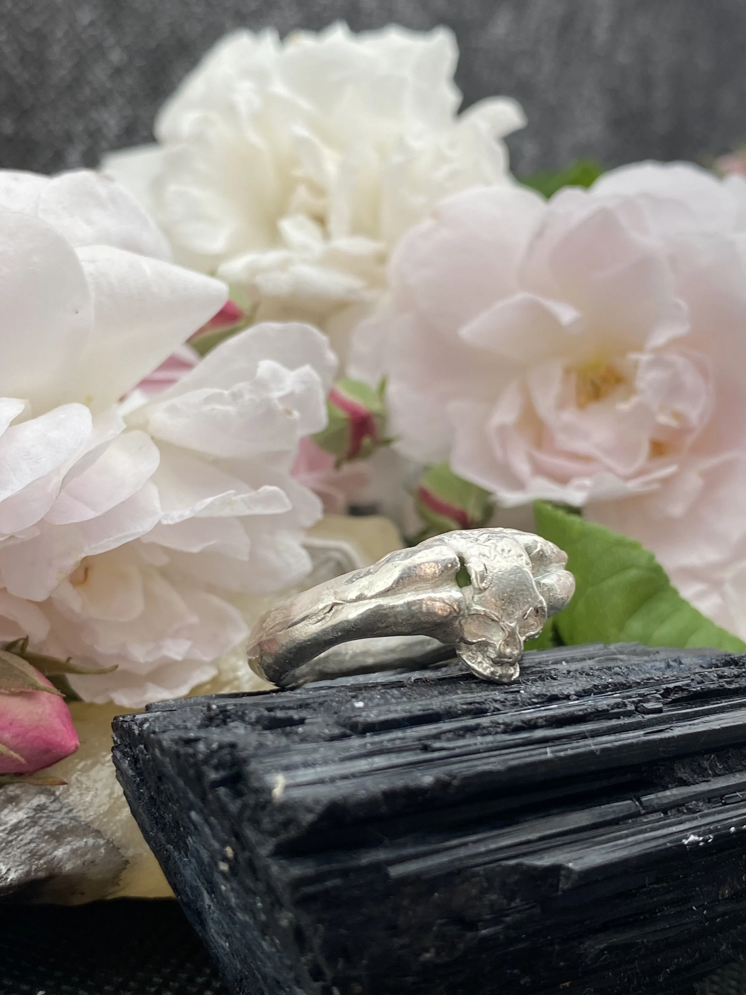 Ash and Bone Ring Silver
