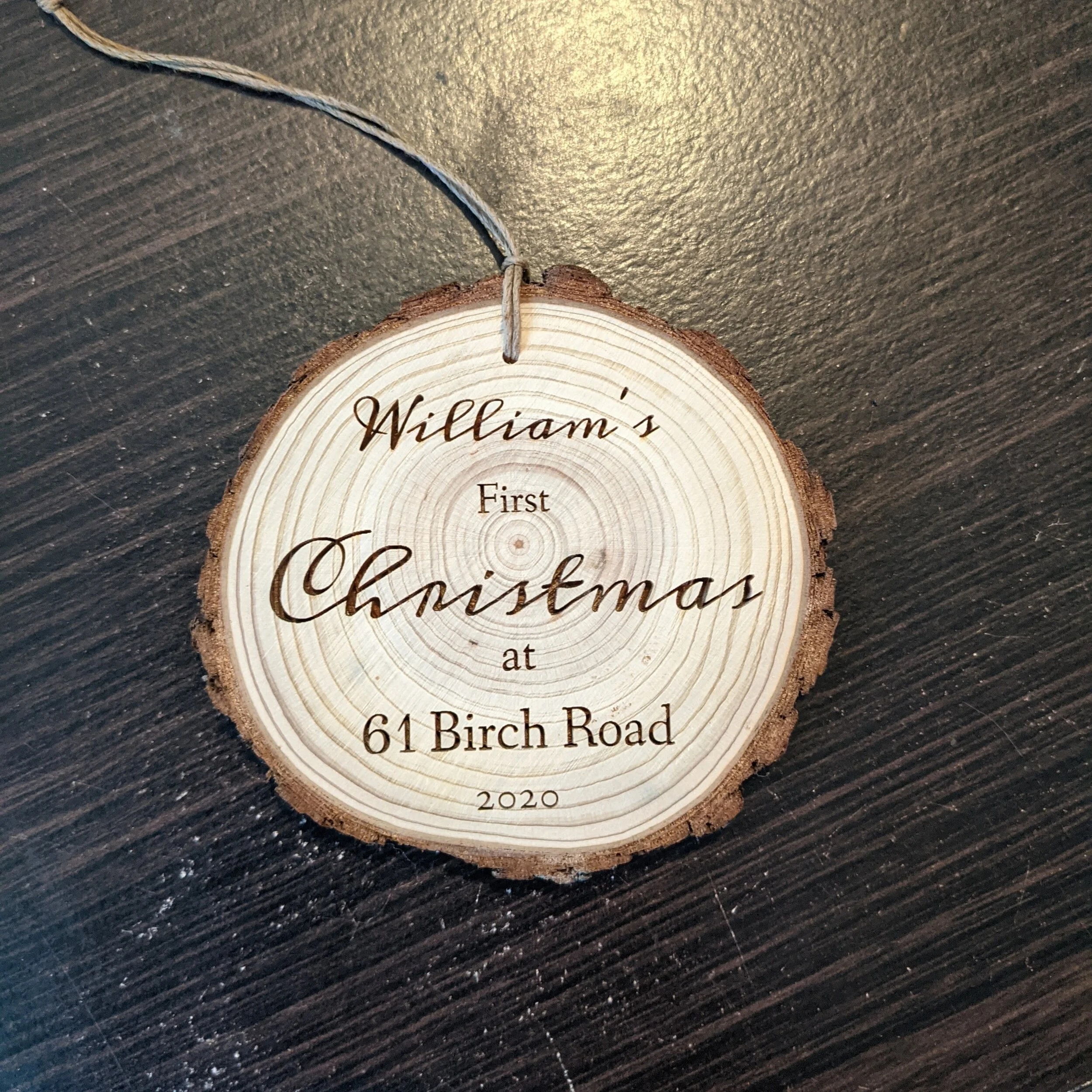 Log Slice Christmas Decorations