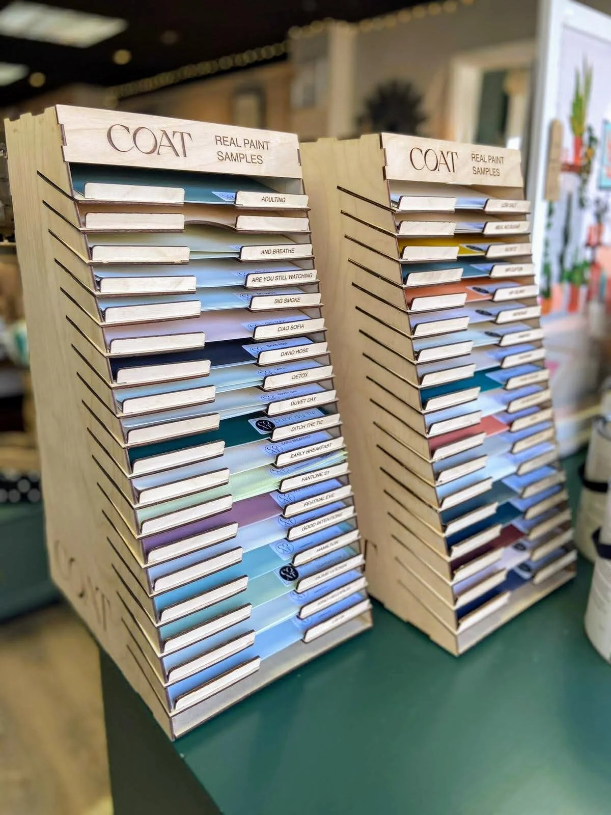 Retail Paint Swatch Shelving
