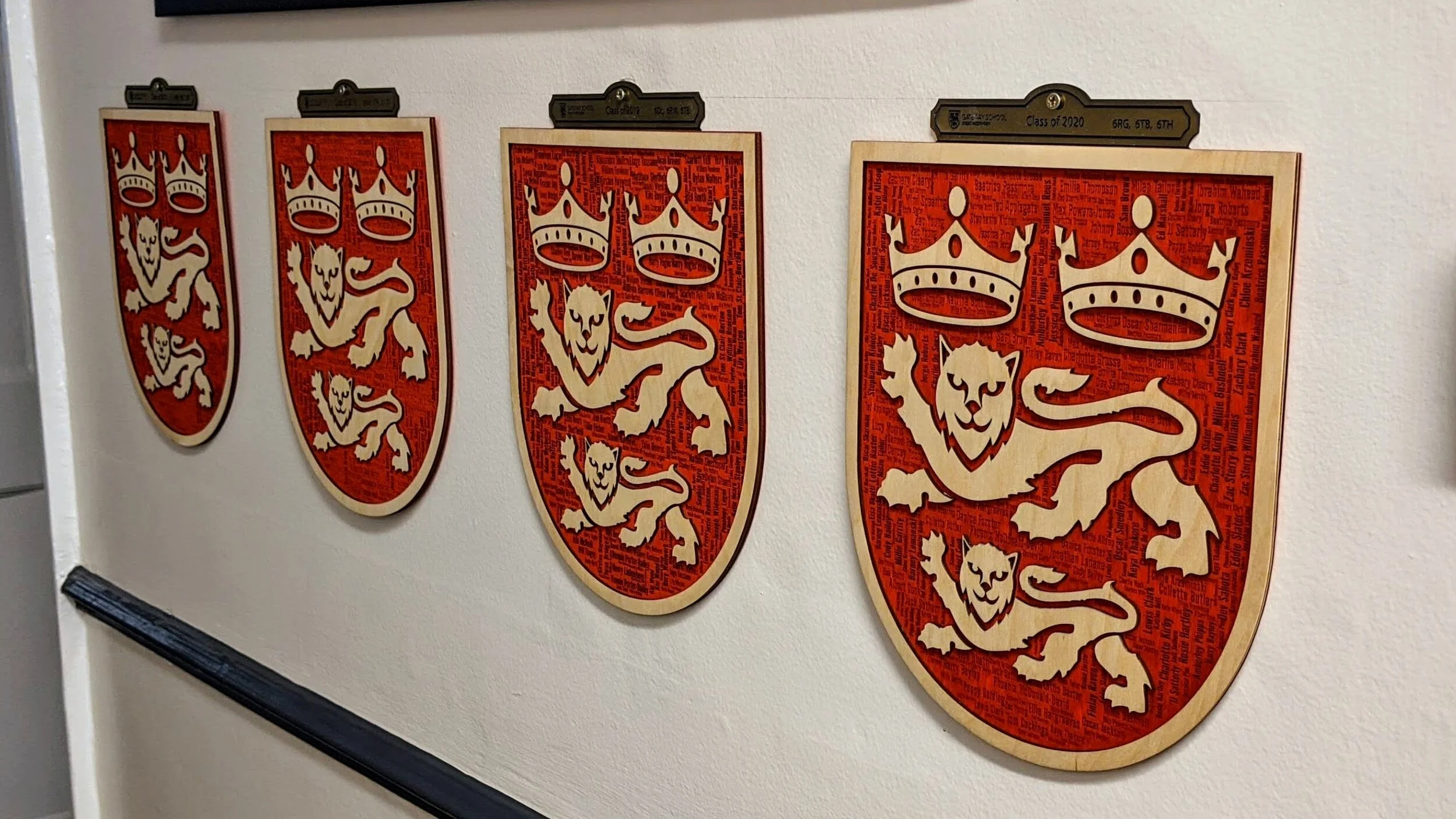 Branded wood Word Cloud plaques