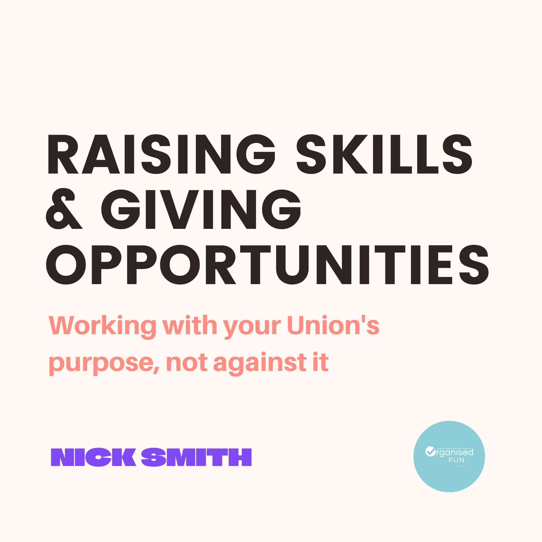 Raising Skills &amp; Giving Opportunities 