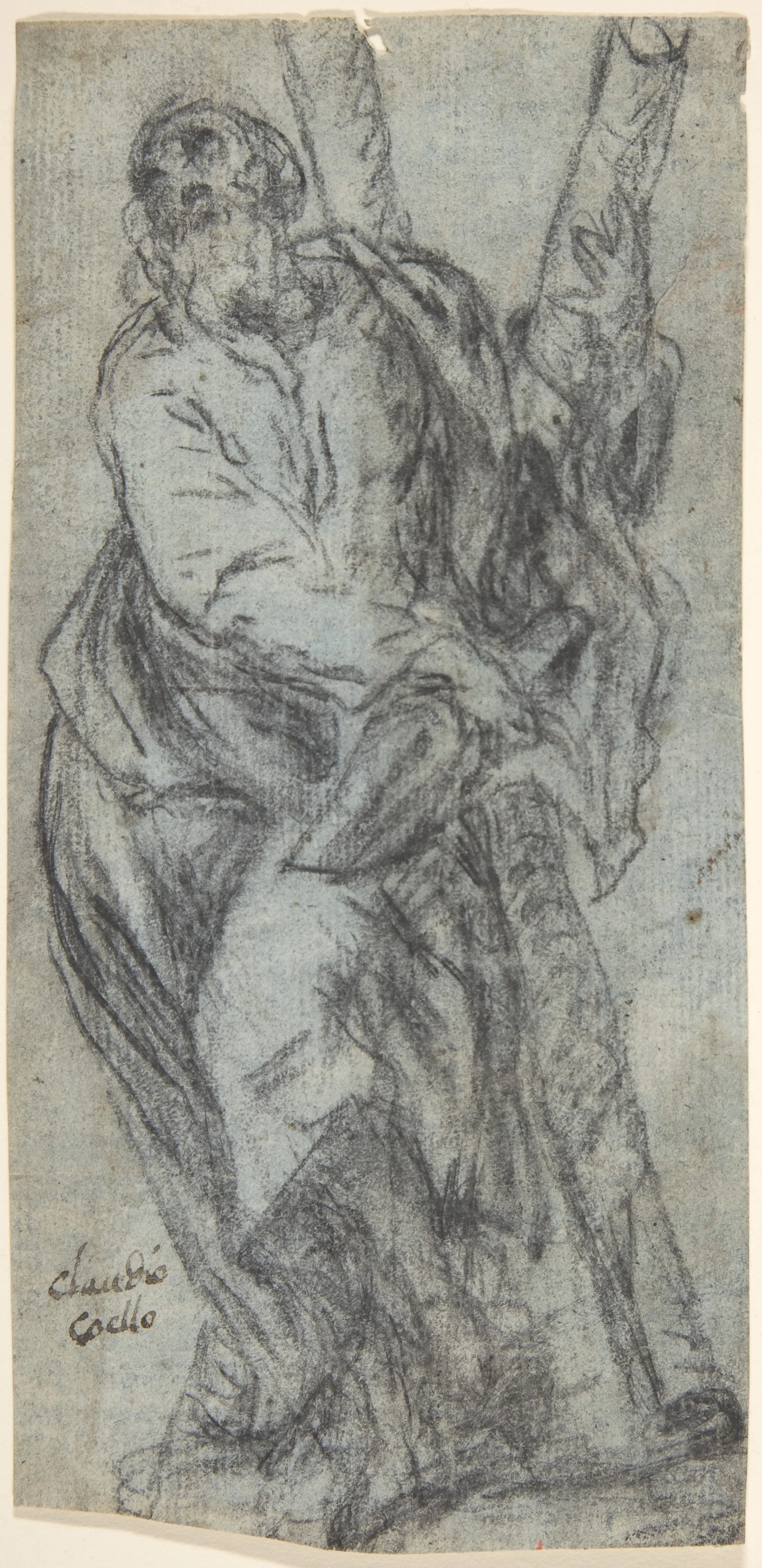 Juan Carreño de Miranda, St. Andrew, 17th century, charcoal on blue paper, New York, Metropolitan Museum of Art.