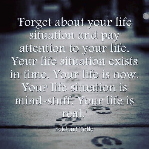 The greater part of most people&rsquo;s thinking is involuntary, automatic, and repetitive. It is no more than a kind of mental static and fulfils no purpose - Eckhart Tolle ❤️ Do not get lost in your thoughts!! When you think about past traumas, you