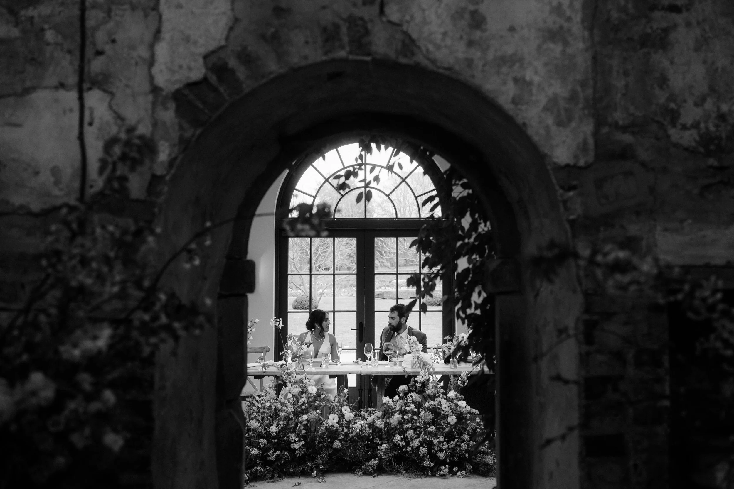 Beautiful wedding meadow scene created by honour farm flowers at the fig house, middleton lodge.