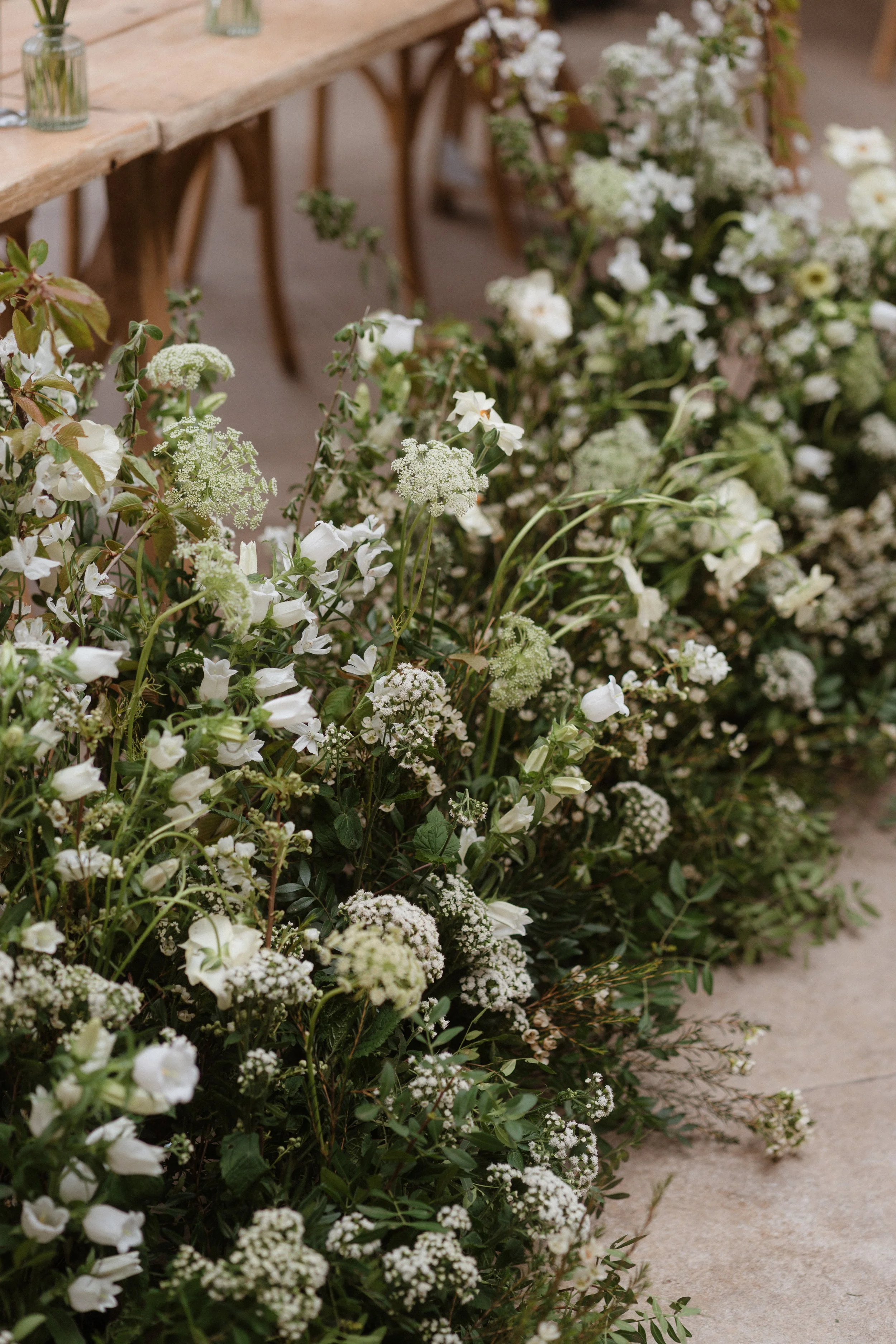 Wedding meadow created by Honour Farm Flowers for wedding at The Fig House, Middleton Lodge. Hattie Shackleton grows cut flowers for weddings in west yorkshire.