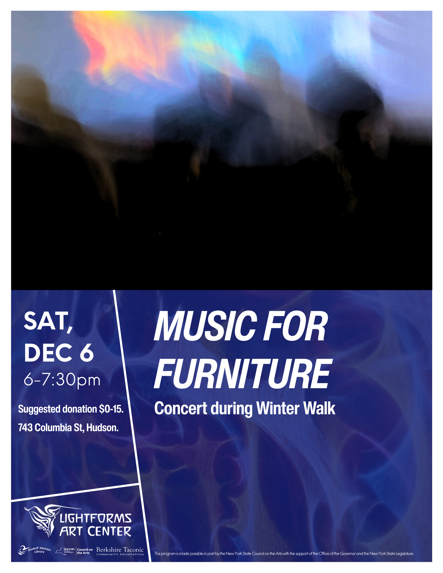 Music for Furniture concert during Hudson Winter Walk