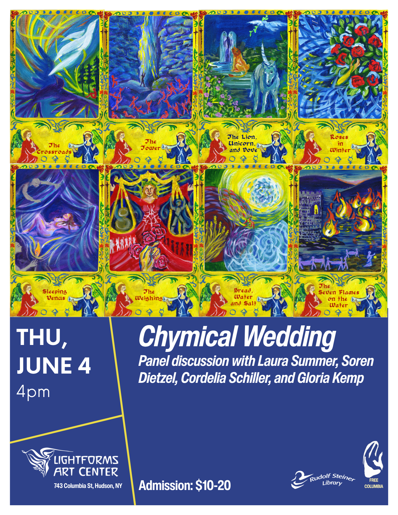 Chymical Wedding of Christian Rosenkreutz panel with Laura Summer