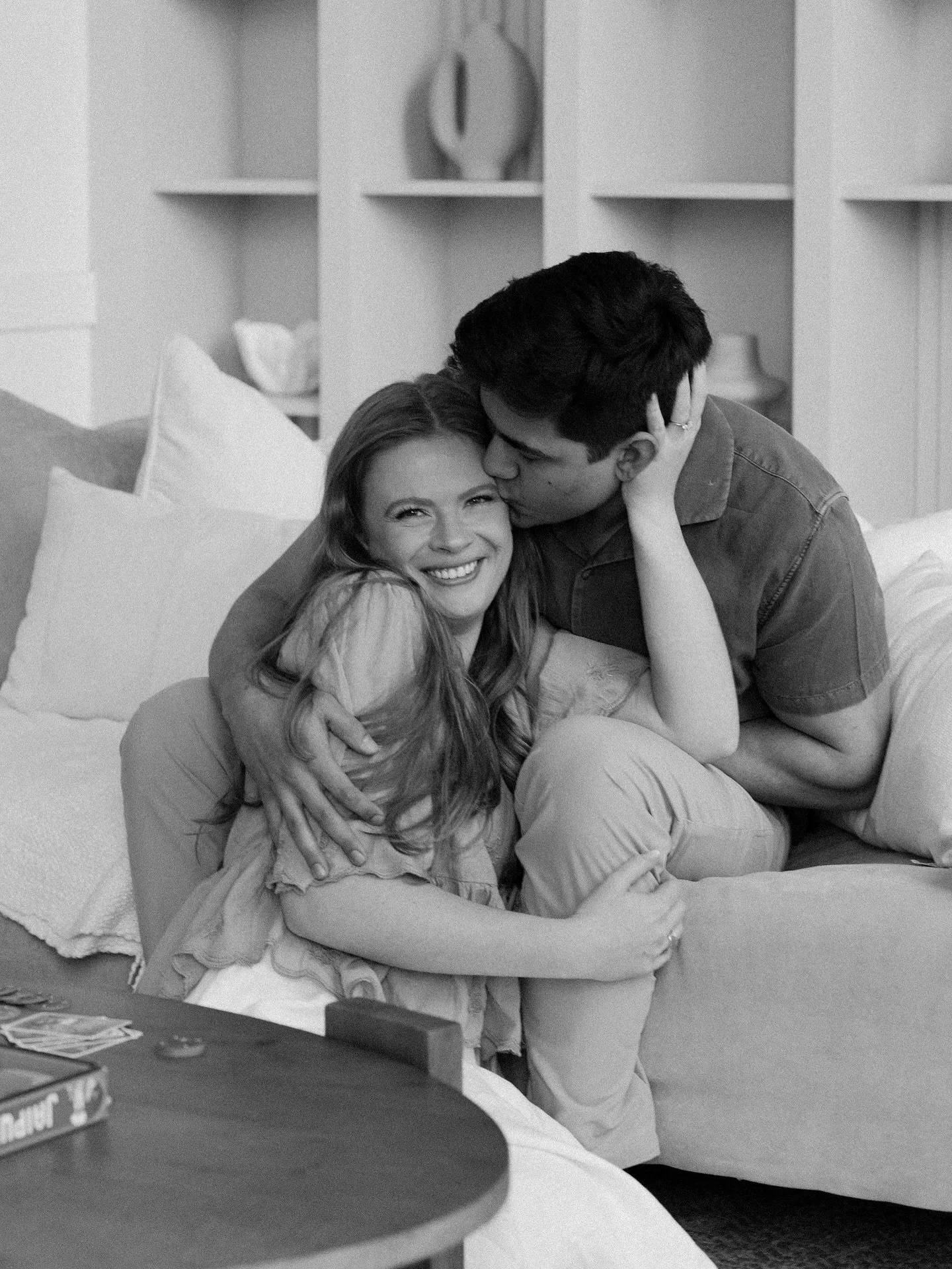 Wrapped in love, laughter, and the promise of forever 🤍 
#EngagedLife #Soulmates #HappilyEverAfter #EngagementPhotos #CoupleGoals #LivChicEvents #Engagement #IntimateMoments #Love #Bride #Groom #Soontobe #ily #NewBeginnings #YoungLove #Wedding #Wed