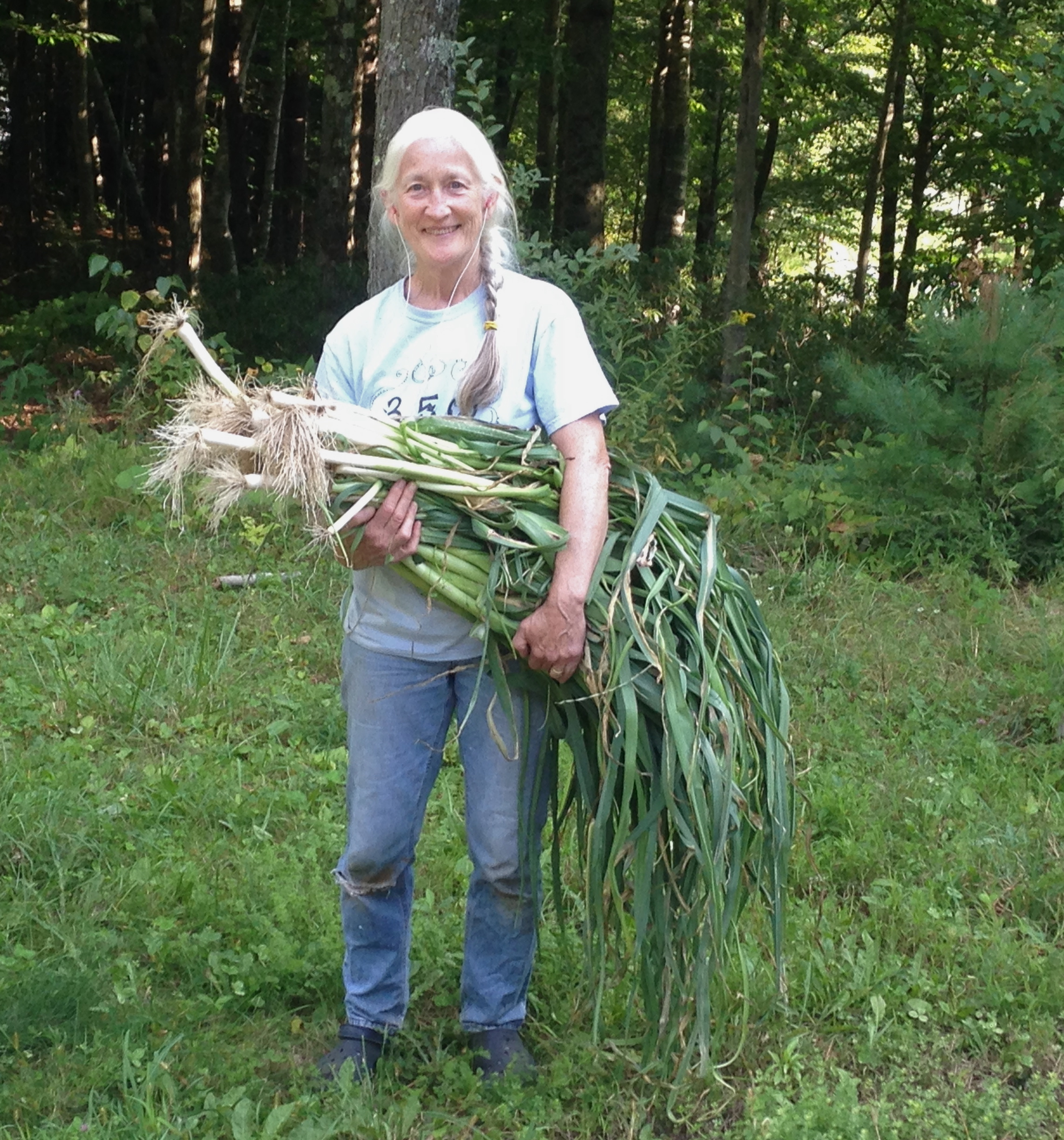 Tom Christopher's wife Suzanne with leeks
