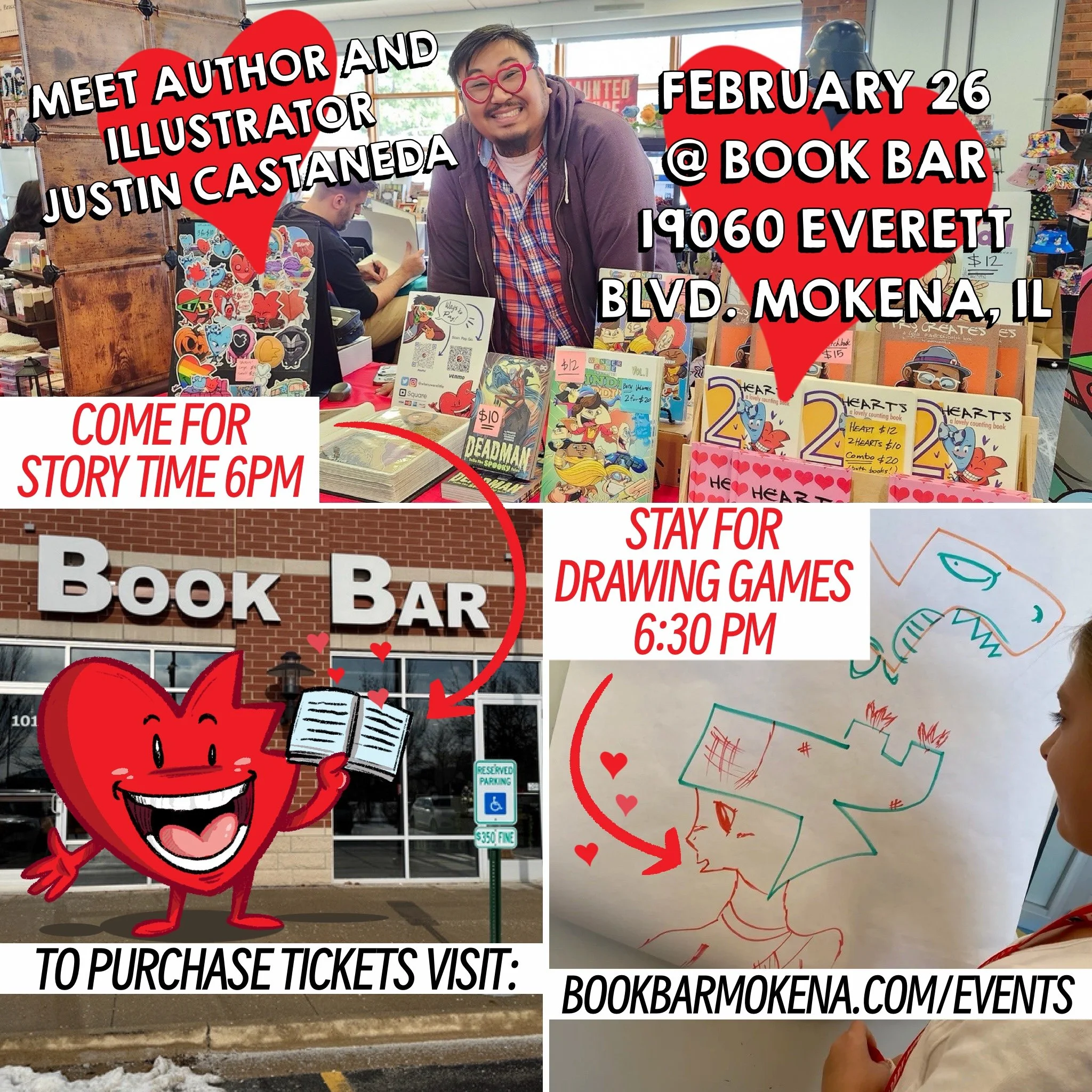 Story Time @ Book Bar Mokena + Pushing Shapes Workshop