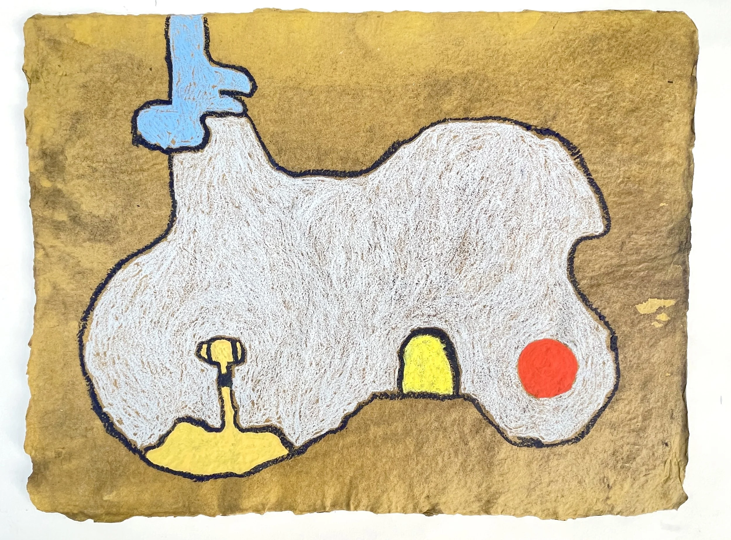   Snowbound   2020  20 x 25”  oil pastel, crayon and gouache on handmade paper 