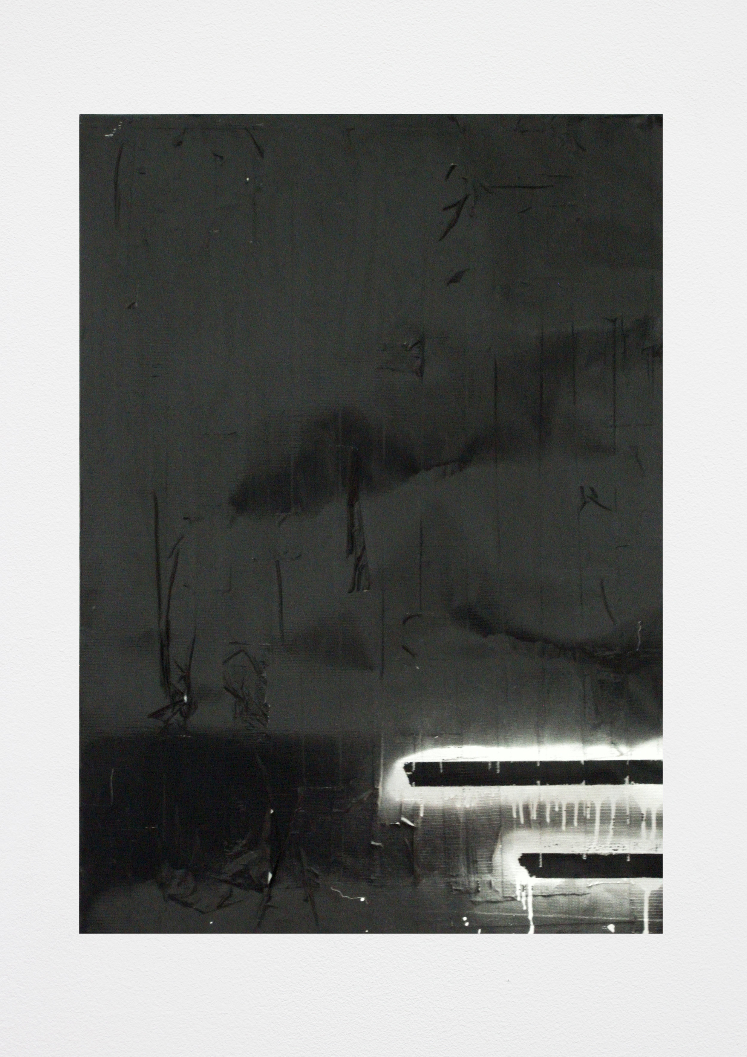  Untitled 1.4 (Gaffa Tape &amp; Spray paint Series). Gaffa tape &amp; spray paint on cartridge paper, 84cm x 59.5cm, 2011. ©Neil Kilby 2019. 