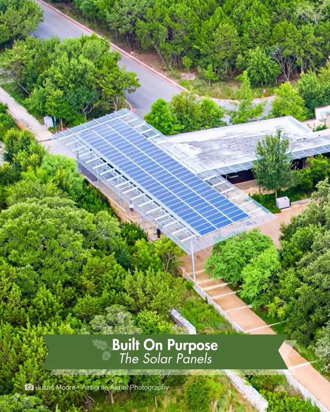 San Antonio summers are no joke.

The solar panels on the Urban Ecology Center are part of the answer. They generate enough electricity to power three homes, and along with the building's roofing materials, they absorb heat rather than reflect it bac