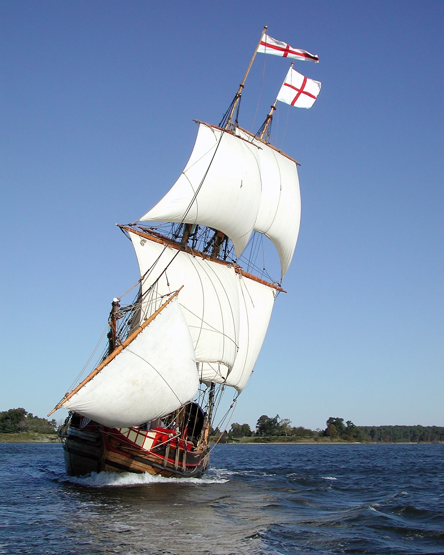 Maryland dove under sail. the current ship was built in 1978 by james b. richardson of cambridge, md., and serves as historic st. mary’s city’s floating ambassador.