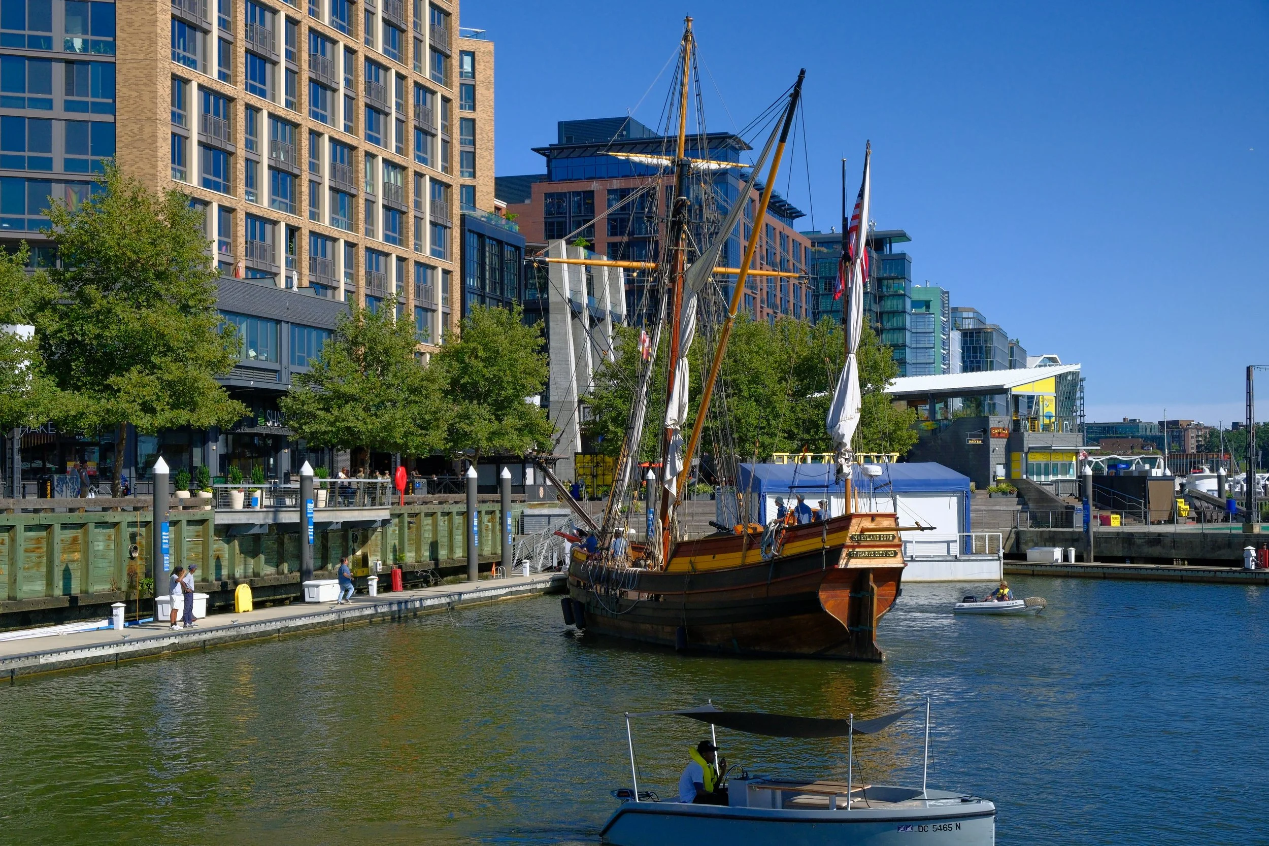 Maryland Dove is docked at The Wharf in DC.